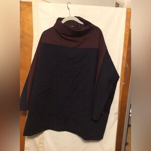 Structured block print business chic blouse by Meg for women by women SZ M/L